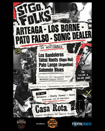 ARTEAGA + LOS BORNE + PATO FALSO + SONIC DEALER + LOS BANDOLEROS + PATO LANGE + TAHAI TOOTS + SALOMON BLUES EN CASA ROTA