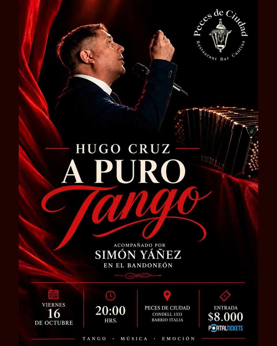 HUGO CRUZ A PURO TANGO EN PECES DE CIUDAD