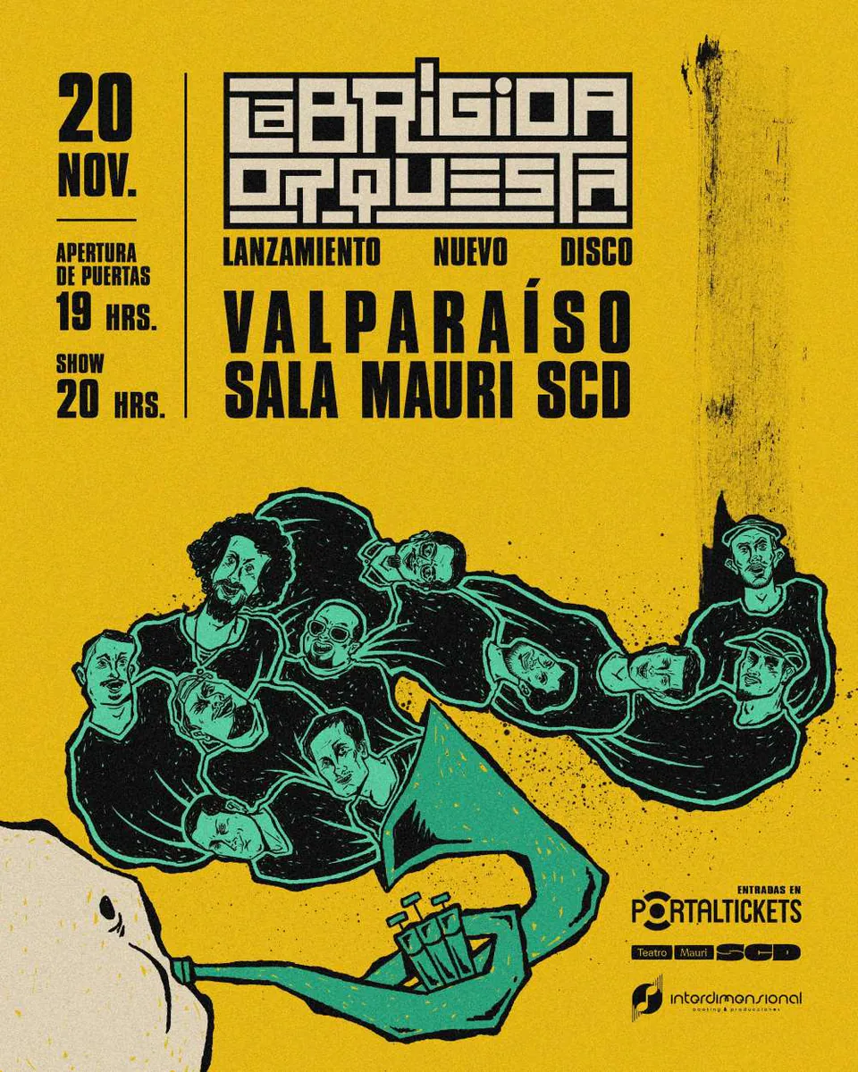 LA BRÍGIDA ORQUESTA PRESENTA SU NUEVO DISCO EN TEATRO MAURI SCD VALPARAÍSO