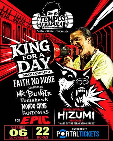 HOMENAJE KING FOR A DAY, FOOL FOR A LIFE TIME EN TEMPLO CRÁPULA, CONCEPCIÓN