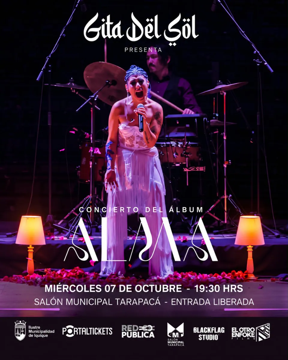 GITA Y LA BANDA DEL SOL EN SALÓN MUNICIPAL TARAPACÁ, IQUIQUE