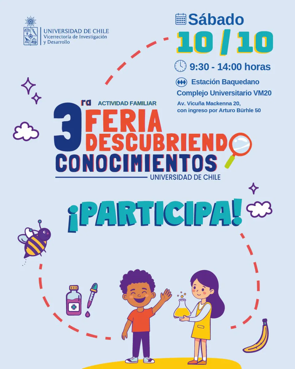 FERIA DESCUBRIENDO CONOCIMIENTOS 2026 EN CASA CENTRAL UNIVERSIDAD DE CHILE