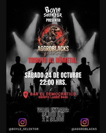 DISAGGROBLACKS! NOCHE NÜ METAL EN BAR DEMOCRÁTICO, IQUIQUE