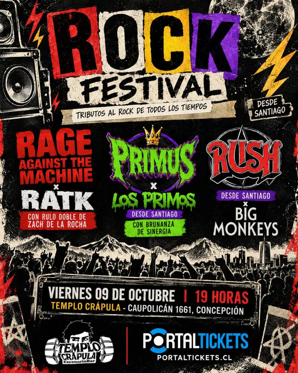 ROCK FESTIVAL EN TEMPLO CRÁPULA, CONCEPCIÓN