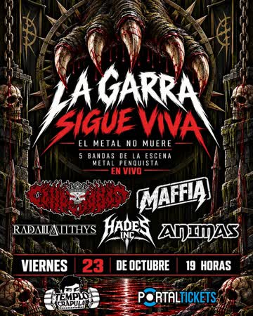 LA GARRA SIGUE VIVA, EL METAL NO MUERE! EN TEMPLO CRÁPULA, CONCEPCIÓN