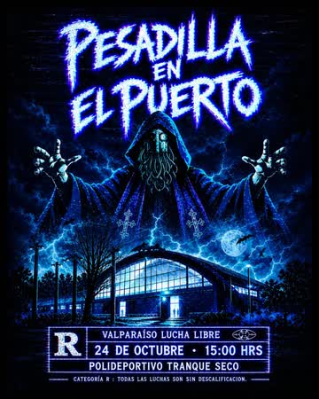 VALPARAÍSO LUCHA LIBRE: PESADILLA EN EL PUERTO EN POLIDEPORTIVO TRANQUE SECO, VALPARAÍSO